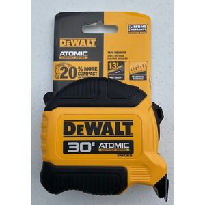 DeWALT ATOMIC 30ft Tape Measure Compact Series DWHT38130 Yellow Black New
